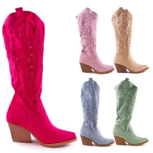 Bottes femme santiags daim - femme,