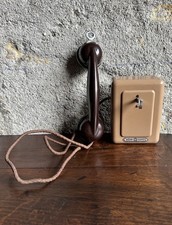 Téléphone Mural Ancien AOIP En Métal Et Bakélite