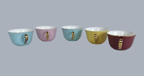 Vintage polychrome cups - vintage,