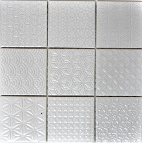 Mosaïque céramique blanche - mosaïque,