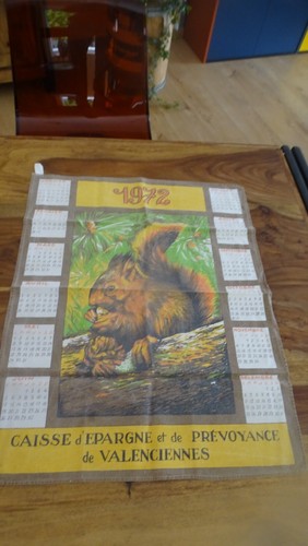 Vintage torchon calendrier - torchon,