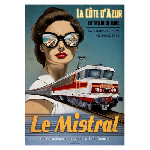 Affiche poster sncf train - sncf,