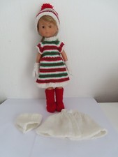DERNIER vetement mere noel pour poupée les cheries 33 cm-6 pieces-(robe,chapeau,