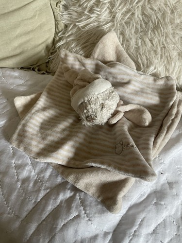 Doudou peluche ours beige raye - ours,