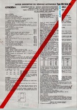 Document of 06/10/1978 Citroen Hy Tube Certificate of Conformity