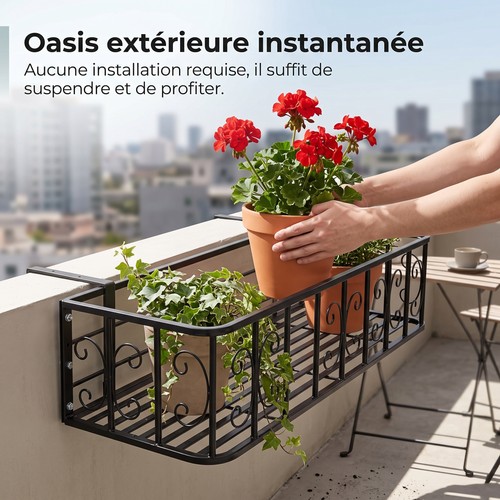 Support jardinière suspendu
