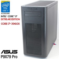 Asus P9X79-Pro Intel Core I7 3960X Ordinateur PC 256 Go SSD Ati HD5670 Win 10/11