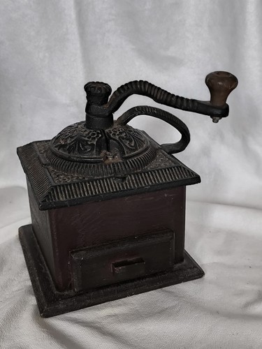 Antique coffee grinder with - antique,