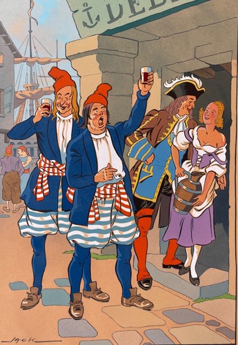 Pochoir ancien signé jack - pochoir,