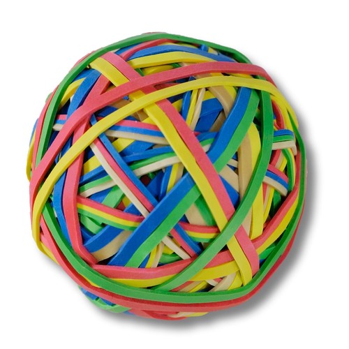 Boule anneaux caoutchouc - boule,