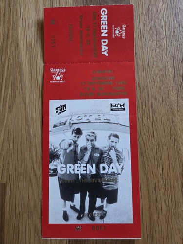 Green day billet concert - green,