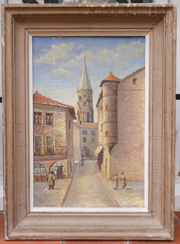Tableau rue médiévale - tableau,