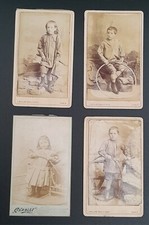CDV Lot de 4 photos d' enfants