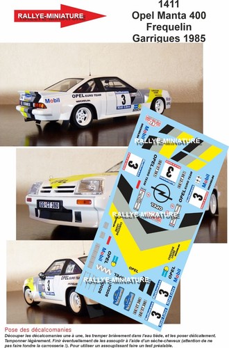 Decals ref 1411 opel - 1/24,