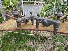 paire de Chenet aux angelots ange chérubin putti déco shabby chic campagne