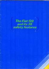 Fiat 128 1100 Saloon '38 Safety Features' 1970 UK Market Sales Brochure