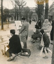PARIS 1956 - Painters Easels Canvas at the Royal Palace - PR 1125