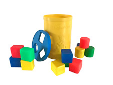 29⚜ Antique Box Cubes Shape Sorter Awakening Game 12 Cubes Fisher Price 1977