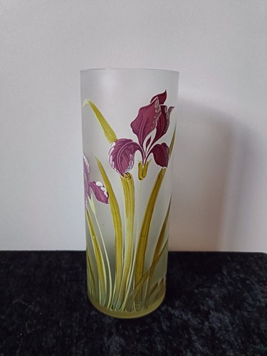 Vase rouleau émaillé iris - vase,