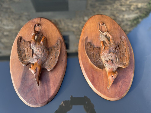 Antique hunting carving - antique,