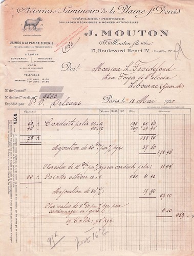 Paris steels mouton 1920 - steels,