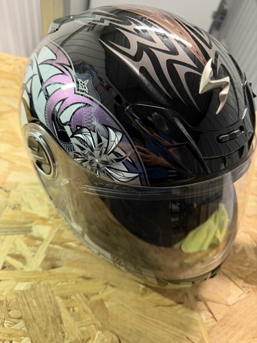 Casque moto noir rose scorpion - casque,