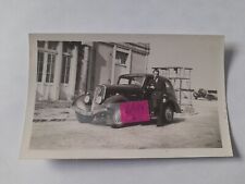 French Pilot Souvenir Photo Aviation Base Mr. Suard Car Plane
