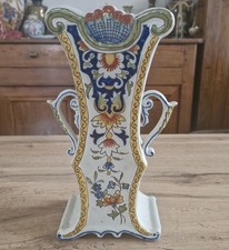 Pièce rare - Grand vase ancien Desvres fin XIXe – signé Fourmaintraux Frères