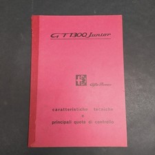 1966 Alfa Romeo GT 1300 Junior Car Booklet in Good Condition