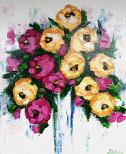 Peinture originale fleurs
