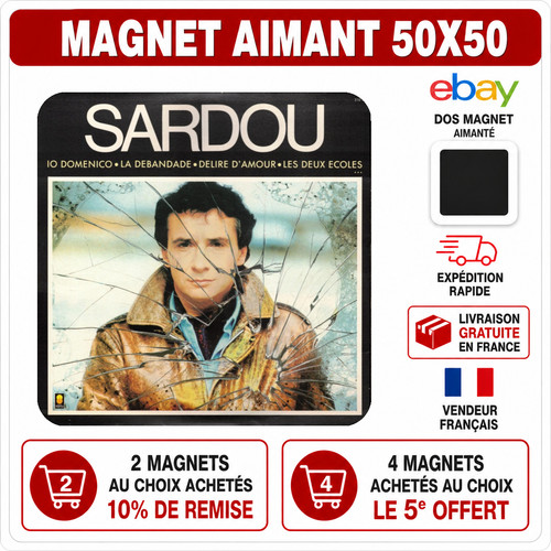Magnet michel sardou v12 5x5 - magnet,