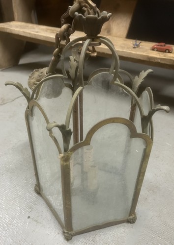 Lanterne bronze doré style - lanterne,