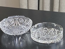 Cristal Cendriers Lot X 2. Etat Impeccable 