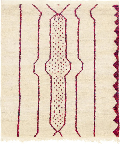 Tapis laine marocain fait - en,
