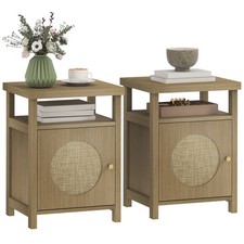 HOMCOM Lot de 2 tables de