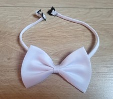 Collier Noeud papillon Pour chat ou chien Blanc satiné Neuf