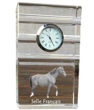 Selle Francais three-striped clock with a horse Art-Dog