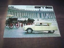 1963 Citroen AMI 6 Stunning Brochure!!!