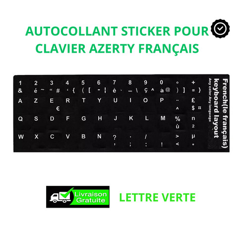 Autocollants clavier azerty - autocollants,