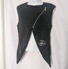 Michael Jackson Cirque Du Soleil One Zip Up Vest Show Merch Sparkle Black Sz S