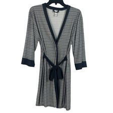 Marilyn Monroe Short Robe Geometric Black White Tie Soft Stretch Medium