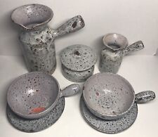 Vintage Vallauris Unsigned Lava Style One-to-One Service