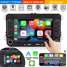 For VW Golf 5 6 Passat 7" Carplay Android 11 Car Stereo GPS Navi Double Din