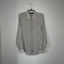 Chemise Ermenegildo Zegna Sport rayée en lin/coton taille M