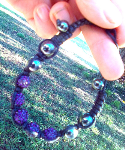 Bracelet shamballa violet - bracelet, 5
