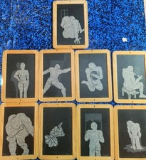 Serie 9 X Ardoise Signées