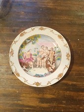 Assiette décorée du Jugement de Paris Porcelaine Chine Famille Rose Qianlong 