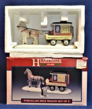 Boîte Originale 1994 Lemax Porcelaine Hearthside MILK WAGON Figurine #43121