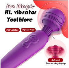 Vibrator-Wand-Silicone Clitor Stimulateur Point G Spot clitoris Masturbator Sex