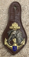3rd Senegalese Tirailleurs Regiment, elephant, smooth stamped back